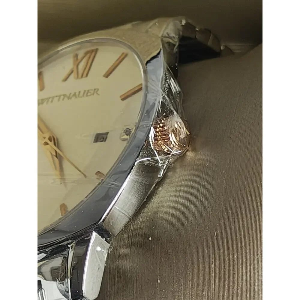 Nwt Wittnauer $525 WN3098 Store Display 9.7 /10 Men's Monserrat White Dial Watch